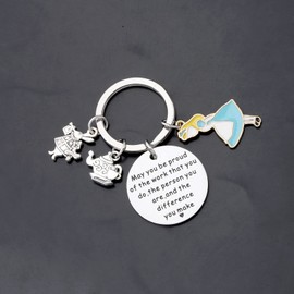 Alice Inspired Gift Wonderland Keychain Alice Gift May You Be Proud of The Work That You Do (Alice May you keychain)