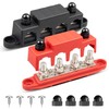 RED WOLF Bar Bus 4 x 3/8" Power Distribution Block,