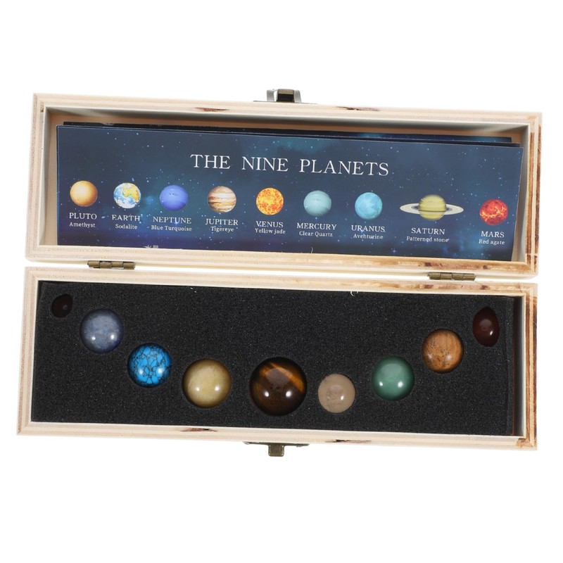 FOMIYES 4 Sets Collective Planet Figurine Planets Model Crystal Educational