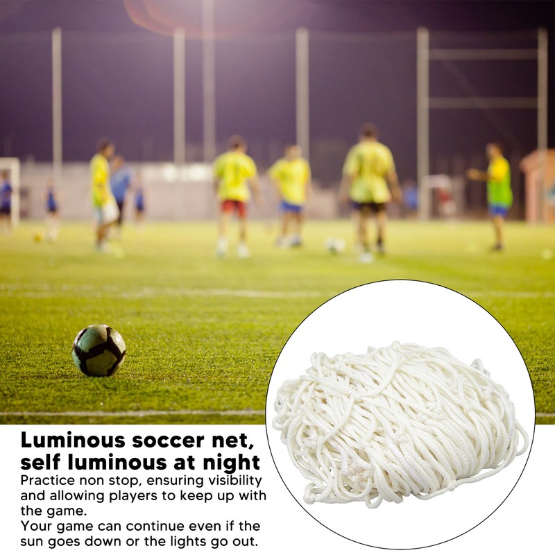 Soccer Goal Net Luminous Polyester Easy To Assemble Soccer Replacement