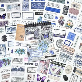 50Sheets Over 500Pcs Vintage Scrapbooking Stickers Pack, Junk Journal Stickers for Diary Planner Album Diary Notebook DIY Crafts (Letter)