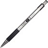 F-301® Retractable Ballpoint Pen, 0.7mm Fine Point, Stainless Steel, Black