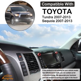Aunginsy Car Centre Console Sound Volume Knob Covers Fit Toyot@ Tundra 2007-2013 Aluminum Alloy Car Volume Knob Protection Ring Multimedia Sound Volume Tune Knob Cover Ring Trim Interior Accessories