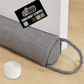 GORILLA GRIP Door Draft Stopper for Bottom of Doors, Sweep Weather Stripping Seal Noise, Cold Air Blocker, Soundproofing, Warm Air Sealer, Easy Install Gap Filler, Home Essentials, 36 Inch, Gray