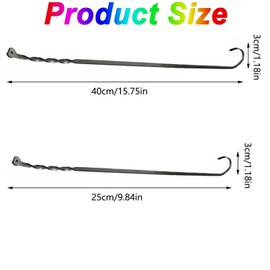 WADY BBQ Food Flipper, Meat Flipper Hook, Pigtail Food Flipper, Food Flipper and Meat Hook, Flips Cooking Turners Hooks, for Grilling, and Turning Vegetables and Meats, BBQ Grill Accessories (40)