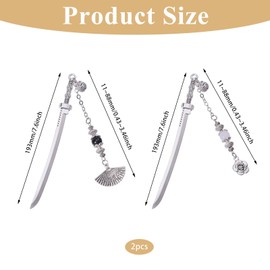 CHGCRAFT 2 Pcs Japanese hair sticks Hair Chopsticks for Women Alloy Hair Pins with Tassel Hair Accessories