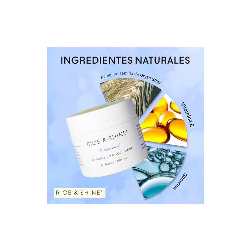 Rice Shine Crema Hidratante Facial Skin Care Aceite Germen Arroz