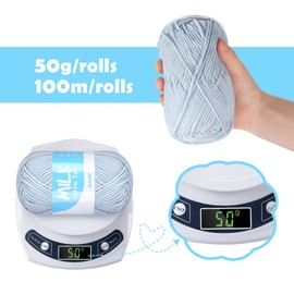 Baby Wool Set of 12 x 50 g/Ball, Light and Voluminous 100% Acrylic Yarn for Beginners and Children, Anti-Pilling Baby Knitting Yarn for Knitting and Crocheting, Perfect for Any Crochet and Knitting
