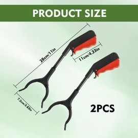 Rubbish Grabber, Pack of 2 Children's Grabber Tongs, Grabber for Seniors, Portable Waste Tongs Grabber for Seniors, 30 cm Gripper for Seniors, Multifunctional Rubbish Tongs for Recycling, Garden, Yard