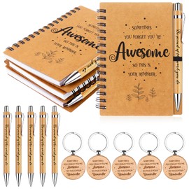 15 Pcs Thank You Gift Employee Appreciation Gifts Bulk Include 5 Inspirational Notebooks 5 Motivational Quotes Pens 5 Inspirational Keychain Thank You Teacher Gifts Leaving Gifts for Colleagues Staff