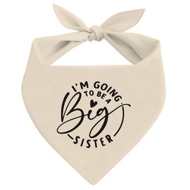 I'm Going to Be Abig Sister Dog Bandana, Beige Pet Dog Scarf Accessories, Pregnancy Announcement Baby Reveal, Pet Dogs Triangle Scarf, Pets Bandana for Small Medium Dogs