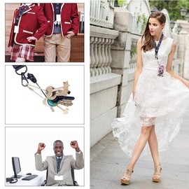 WLOT Schlüsselband Umhängeband mit, beidseitigem, vollfarbigem Druck, ideal für Schlüssel/kartenhalter/ MP3-Player/USB-Sticks