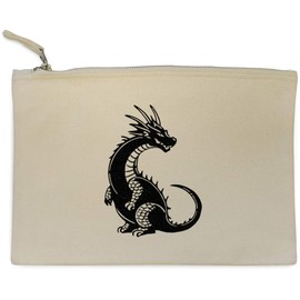 'Baby Dragon' Canvas Clutch Bag/Accessory Case (CL00036049)