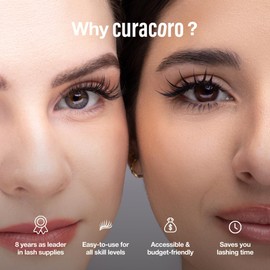 CURACORO Lash Cream Remover for Lash Extensions 15g, Dissolves Powerful Eyelash Extension Glue, Low Irritation Cream for Sensitive Skin (Strawberry Scent)