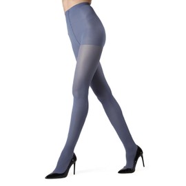 MeMoi Deep Gloss Semi-Opaque 40 D Tights Blue Smoke Medium/Large
