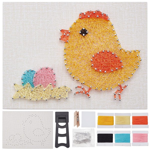 INFUNLY Easter Chick DIY String Art Kit for Adult Beginners
