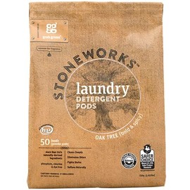 Grab Green Stoneworks Natural Laundry Detergent Powder Pods, Oak Tree, 50 Loads