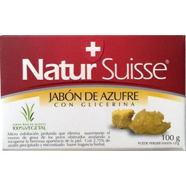 Natur Suisse Jabon De Azufre Sulfur Soap 3.5 oz. With Glycerin 2-PACK