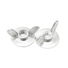 Xadnitu 50 Pieces 1/4''-20 Washered Wing Nut, Zinc Plated Hurricane