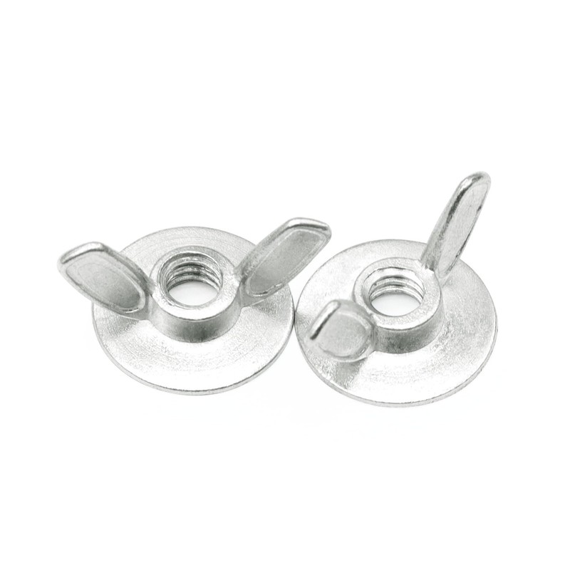Xadnitu 50 Pieces 1/4''-20 Washered Wing Nut, Zinc Plated Hurricane