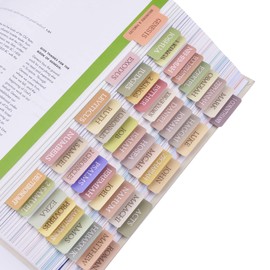 Bible Tabs, 72 Laminated Bible Tabs for Women and Men Study Bible, Easy to Read and Apply, Bible Index Tabs, Large Print Bible Book Tabs, Bible Study Supplies (Boho Theme)