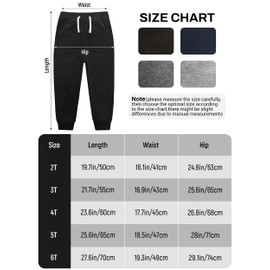 VOGRYE 4 Pack Boys Sweatpants Cotton Toddler Joggers Pants with Pocket Drawstring for Kids Toddler Boys 2T-6T