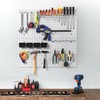 Pegboard Smith 16x16 inch Wall Organizer Pegboard Panels, Gray Metal