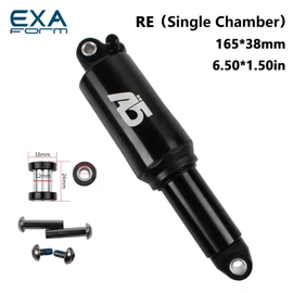 IKUOS Bike Rear Shock KS A5 Mountain Bike Rear Shock Single Air Chamber Mtb Rear Shock Folding Bike Shock Absorber RE 165mm Rear Shock