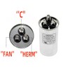 45+5 µF 45/5 MFD ±6% 370V/440VAC CBB65 Dual Run Circular