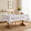 youngseahome Polyester Fabric Tablecloth with Exquisite Embroidery Sheer Border-Waterproof/Wrinkle Resistant-for