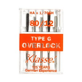 Klasse Serger Type G Overlock Size 80/12 Needles 5 Pack