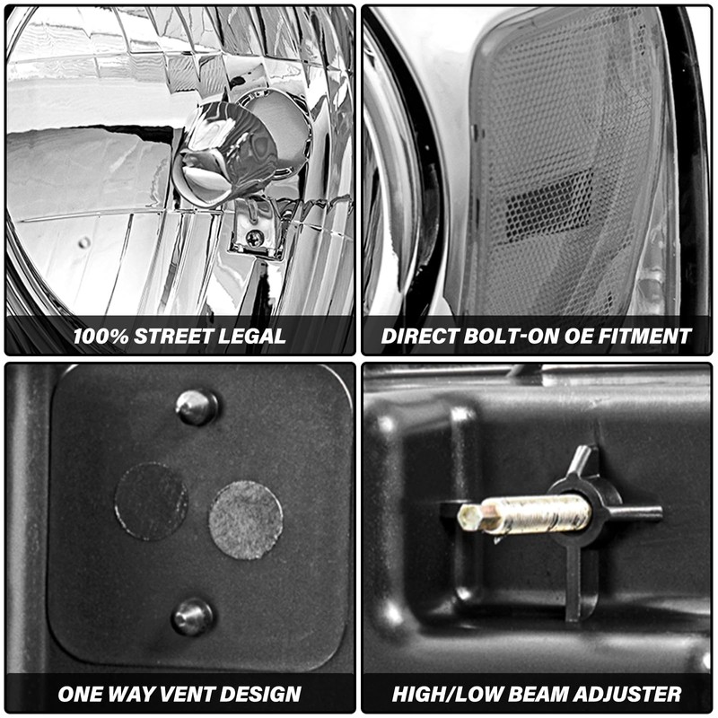 Bingbingmotor BRYGHT Headlight Assembly Fit for 04-08 F150 Pickup /