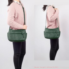 VOLGANIK ROCK Handbags for Women Shoulder bag for women Soft PU Leather Handbag Crossbody bag Multi Pockets Handbag shoulder bag Ladies handbags Travel Bag Green Handbag