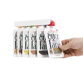 The Food Pouch Organizer Set - Slider Style Peel-and-Stick Holder for Baby Food, Applesauce, Yogurt Pouches - Maximize Kitchen Storage, Pantry, and Refrigerator Space by Storage Theory - 2 Pack