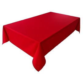 Tablecloth, Table Linen, 100% Cotton, Concept Collection, Choice of Colours and Sizes (Tablecloth - 150 x 220 cm, Red)