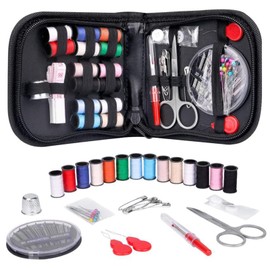Sewing Kit, Sewing Supplies for Home Travel and Emergency, Portable Sewing Kit for Adults Beginners, Handheld Sewing Machine Seam Ripper Needle Thimble (39 Pcs Sewing Tools)