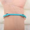 WUSUANED Hair Tie Bracelet Stainless Steel Grooved Cuff Bangle Gift