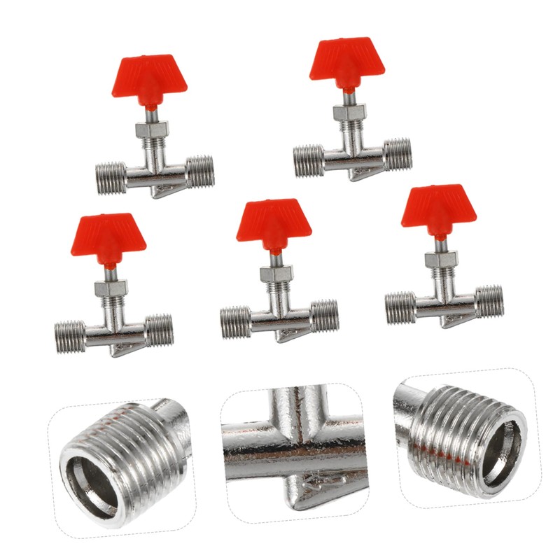 TEHAUX 5pcs Float Ball Air Compressor Valve Threaded Connectors Durable