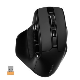 TERPRT F30 Mouse Inalámbrico Bluetooth/2.4G Modos Dual, Mouse Ergonómico de 4800 DPI 8 Botones, Ratón Oficina con 5 Niveles de DPI, Portátil Ratón Muy Bajo Consumo de Energía, 15M de Conexión, Negro