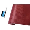 NewL 3D Deep Red Carbon Fiber Vinyl Film with Bubble