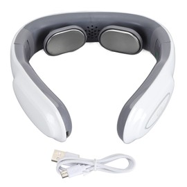 Electric Pulse Neck Massager 6 Modes 9 Strength Foldable Rechargeable Neck Massage Machine with Hot Compress