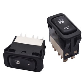 GENRICS Set of 2 Driver & Passenger Side Power Window Switch A0630769008 A0630769027 Replacement for Freightliner Columbia Century 2001-2011