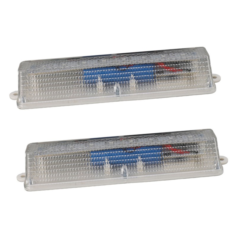 2 PCS Light Control Solar Warning Lights with 8 LED