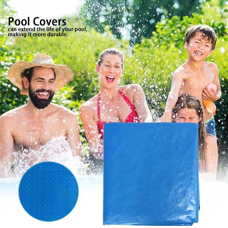 Round Pool Cover Dust Protector for Inflatable Family Pool Waterproof