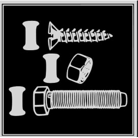 Tagzs I Screw I Nut I Bolt Funny DieCut Vinyl Window Decal Sticker Car Truck SUV JDM