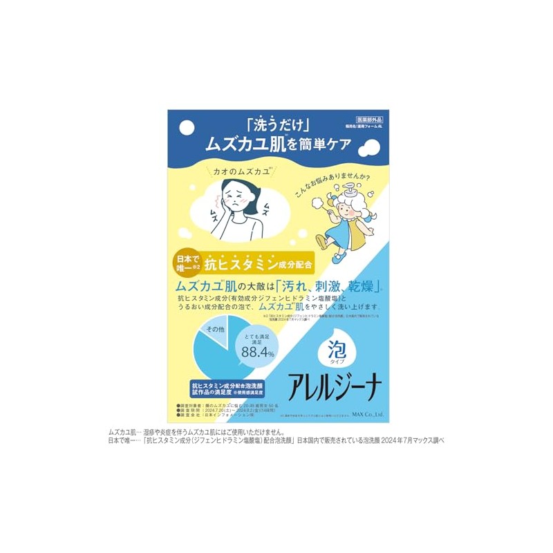 Allergina Antihistamine-Infused Foam Face Wash Main Unit