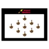 Comet Busters Beautiful Golden Bindi with Diamond Indian Bindis for