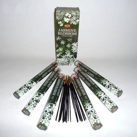 HEM New Jasmine Blossom Hexa Incense Stick, 6packs X 20 Sticks= 120 Sticks