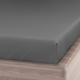 RUN HELIX 135x190 cm Double Fitted Sheet - Deep Pocket 16 inch (40cm) Soft Microfibre Fabric Deep Fitted sheets double bed Elasticated double bed sheet Anti-Fade and Anti-Shrinkage (Grey)