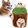 Sloth Trunk Holes Toys for Dog Squeaky Plush Toys Hide
